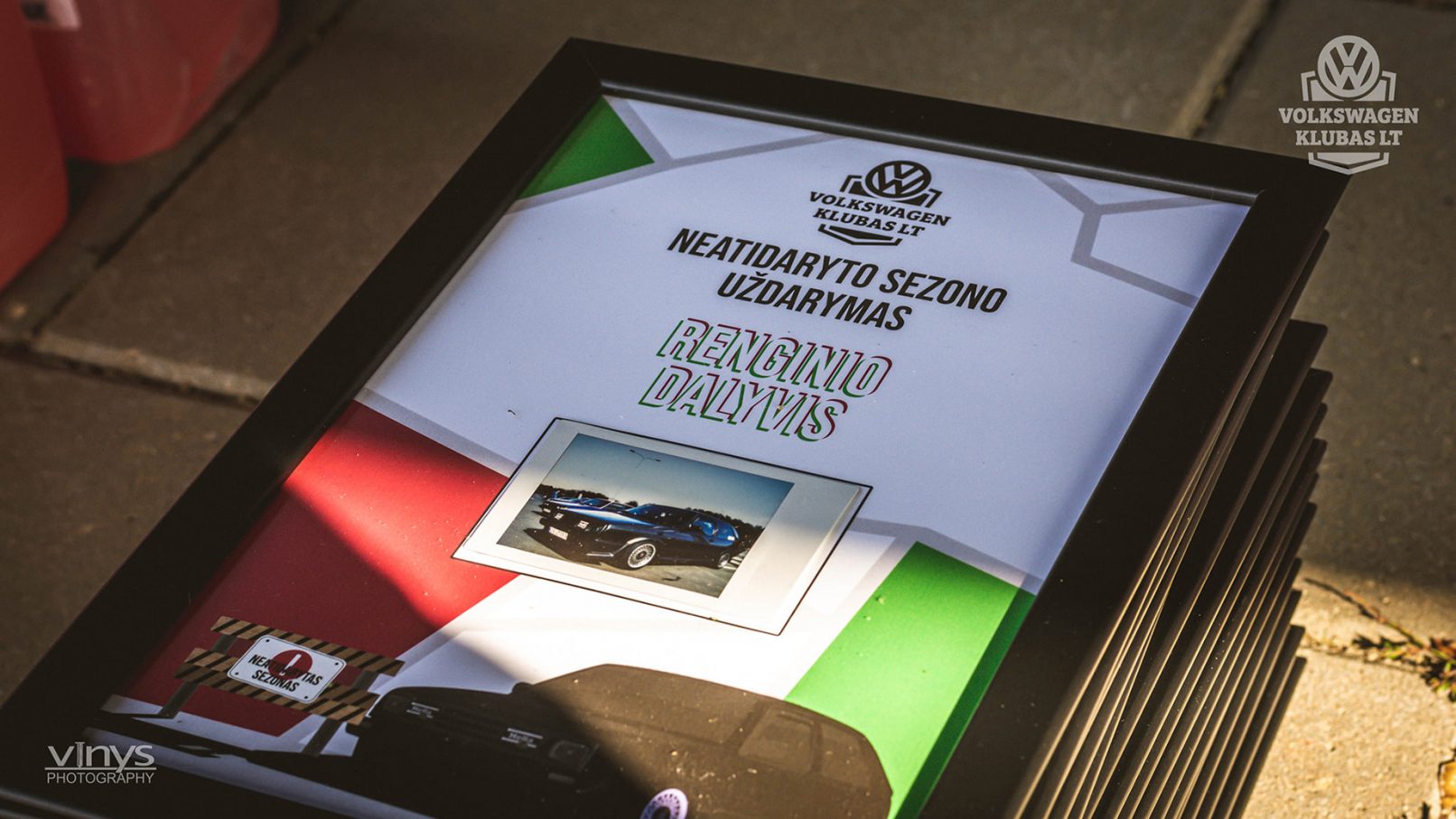 Volkswagen club Lithuania diploma print design